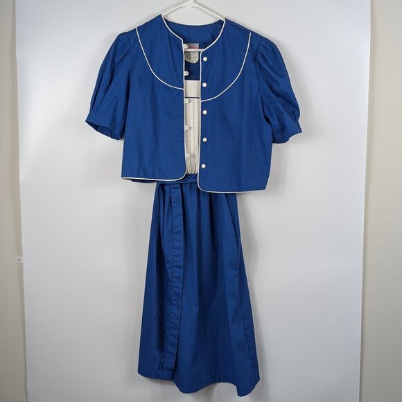 Vintage MCM JC Penny Dress with Short Sleeve Lady Jacket Made in USA - Picture 1 of 9